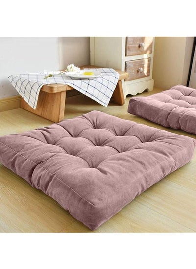 اشتري Simple And Comfortable Square Floor Velvet Tuffed Cushion 55Cm X 55Cm X 10Cm Am.5410260Pen في السعودية