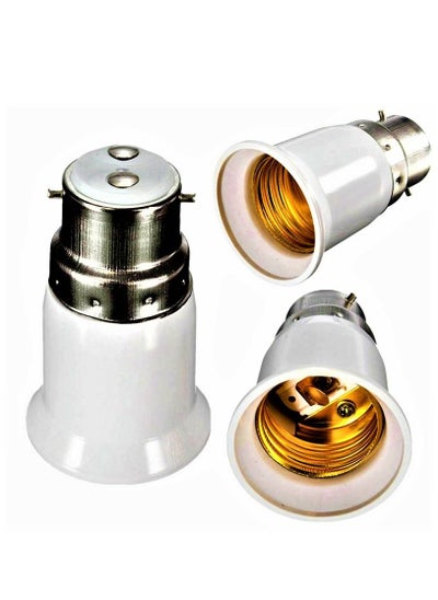 Buy 3 Pcs B22 to E27 Base Screw Lamp Holder Converter in UAE