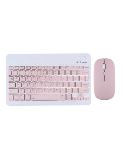 Buy Ultra-Slim Bluetooth Keyboard and Mouse Combo Rechargeable Portable Wireless Keyboard Mouse Set for Apple iPad iPhone iOS 13 and Above Samsung Tablet Phone Smartphone Android Windows (Pink) in UAE