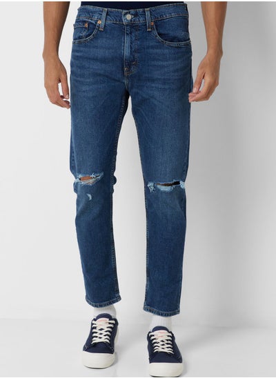 Buy Mid Wash Relaxed Fit Jeans in UAE