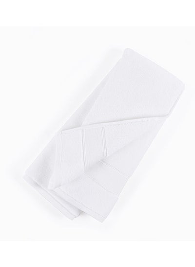 Buy Micro Pleat Hand Towel, White - 630 GSM, 50x80 cm in UAE