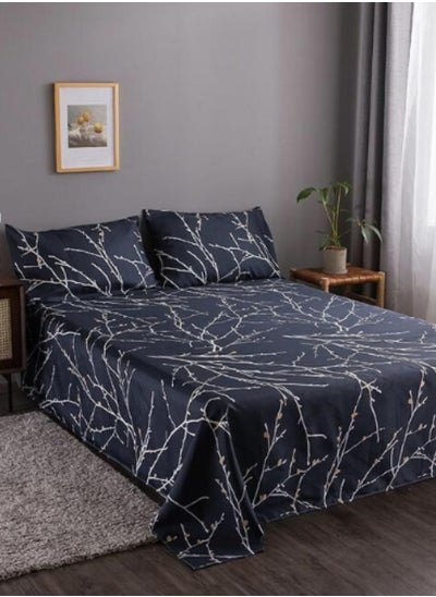 Buy 3 Pieces Flat Bedsheet Set, Twig Design in UAE