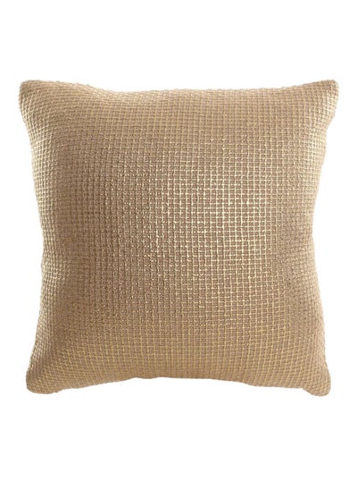 Buy Printed Cushion Cover (Gold, Cotton, 40 x 40 cms) in UAE