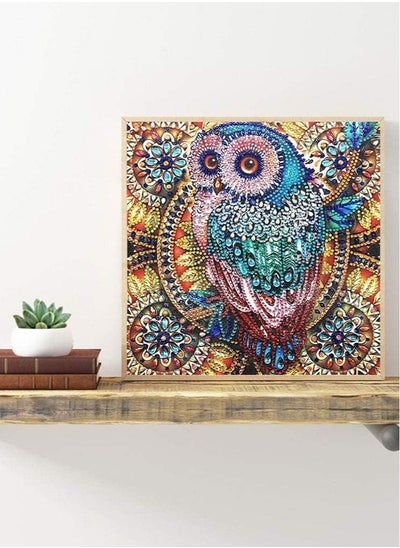 Buy 5D Diamond Painting Kits, DIY Owl Diamond Art Kits for Adults Kids，Paint By Number，Full Drill Crystal Rhinestone Diamond Paintings Pictures Arts Craft Perfect for Home Wall Decor Gift (Yellow) in UAE