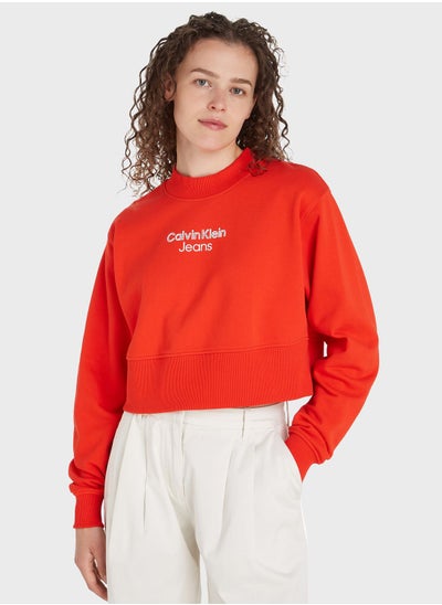 Buy Logo Detail Sweatshirt in Saudi Arabia