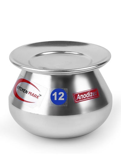 Buy Anodized Aluminium Stockpot Biryani Pot with Lid - 12" in UAE