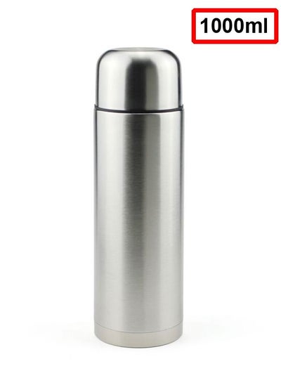 Buy 1L Stainless Steel Vacuum Sealed Insulated Thermos Flask Bottle for Hot and Cold Drinks in UAE