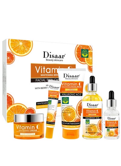 Buy Vitamin C Whitening Brightening Facial Skin Care Series 5 Piece Set in Saudi Arabia