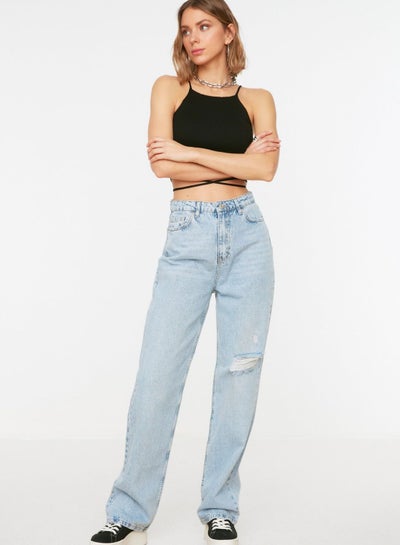 Buy Ripped Straight Jeans in UAE