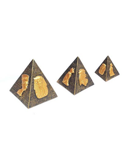 اشتري immatgar pharaonic pyramids Statue ancient Egyptian souvenirs gifts for women and men Home Décor Sculpture Pharaohs art (shape 5 - Golden1 - 8 CM Height) في مصر