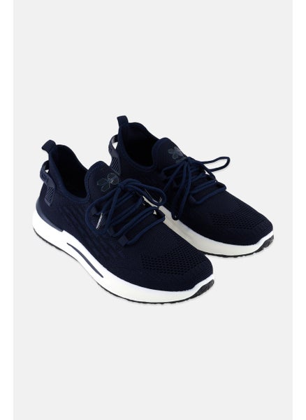 Buy Men Lace Up Outdoor Shoes, Navy Blue in Saudi Arabia