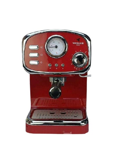 Buy MEBASHI ME-ECM2010 Espresso Coffee Machine - 20 Bar, 1.25L, with Thermometer and Adjustable Steam Knob (Red) in UAE