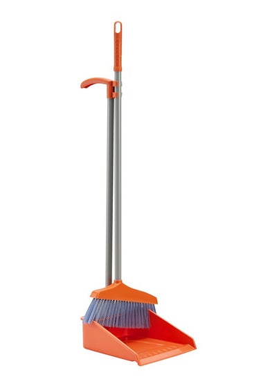 Buy Dustpan and Broom Set - Orange in Saudi Arabia