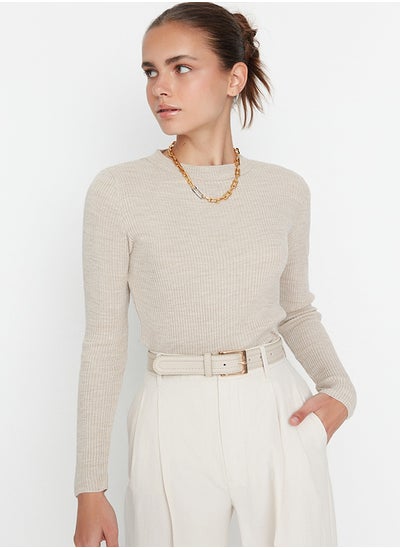 Buy Stone Basic Corded Knitwear Sweater TWOAW22KZ1708 in Egypt