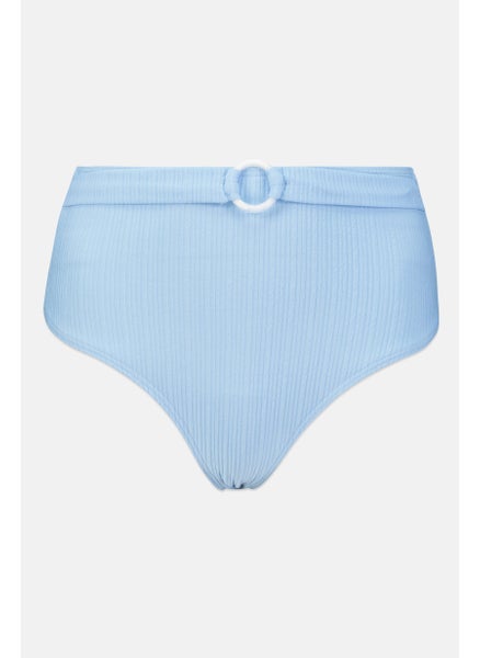 Buy Women Ribbed Bikini Bottom, Light Blue in UAE