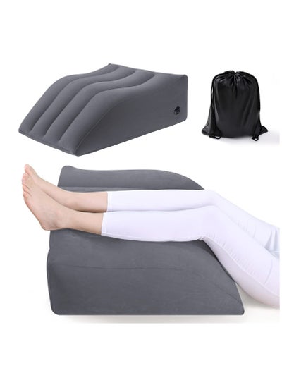 Buy Inflatable Wedge Leg Elevation Pillow for improving Sleep Quality Pregnant Surgery and Injury Recovery 63x50x24cm in UAE