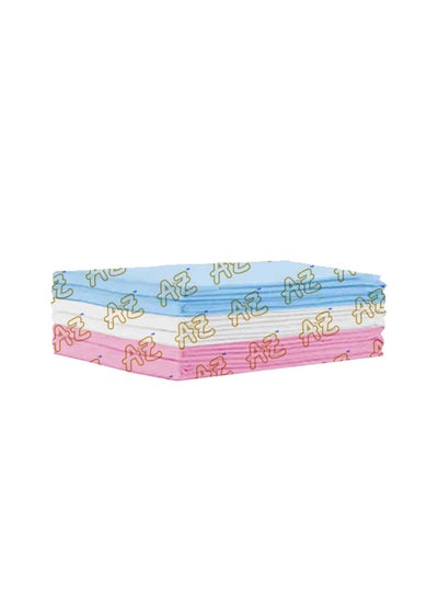 Buy A to Z  Disposable Changing Mats - 45 x 60cm - Large Pack of  of 6 - Blue/Pink/White-Rainbow in UAE