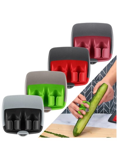 اشتري Palm Fruit Peeler Finger Potato Peeler Kitchen Vegetable Peeler Hand Fruit Peeler with Comfortable Rubber Finger Grip for Pumpkin Carrot Cucumber Potato Peeling (Gentle Colors)4 Pieces في الامارات