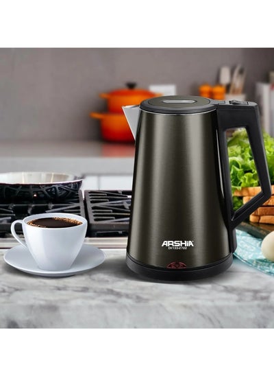 Buy Arshia Kettle, 1.7L, 1800W, Black - EK133-2722BK in Egypt