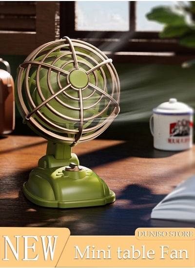 Buy Mini Table Fan, Small USB Desk Fan Battery Operated, 30° Rotation, 2 Speed, Little Portable Cooling Table Fan Fast Cooling for Home Office Bedroom Dorm Indoor Outdoor Summer Gift in UAE