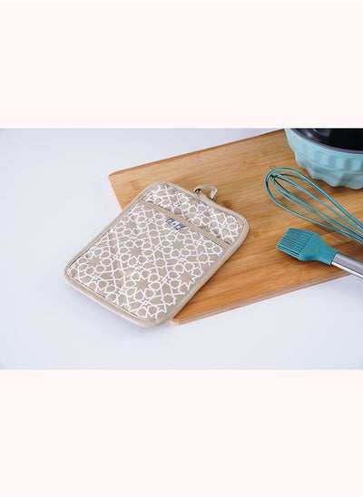 Buy Kitchenmate Silicone Pot Holder 18x23cm-beige in UAE