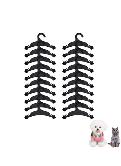 اشتري Pet Clothes Hanger, 10Pcs Plastic Anti- Skid Pet Clothes Rack, Lovely Flexible Strong Paw Print Mini Pet Hangers Dog Clothes Accessories for Dog Pet Puppy Cat Clothes في الامارات