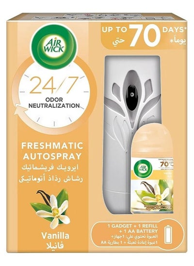 Buy Air Wick Freshmatic Autospray Kit, Vanilla Fragrance 250ml in UAE