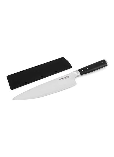 Buy High-Carbon Japanese Steel Eastern Style Gourmet All-Purpose Kitchen Knife with Sheath Silver and Black 20 cm KOG8IFSSOHOBA in Saudi Arabia