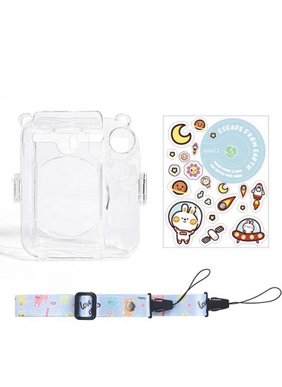 Buy Protective Clear Case Hard Case For Fujifilm Instax Mini 12 Instant Camera With Adjustable Strap  Clear in Saudi Arabia