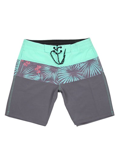 اشتري 2023 Quick-Dry Surf Shorts Elastic Waterproof Floral Mens Swimwear 147 Green في السعودية