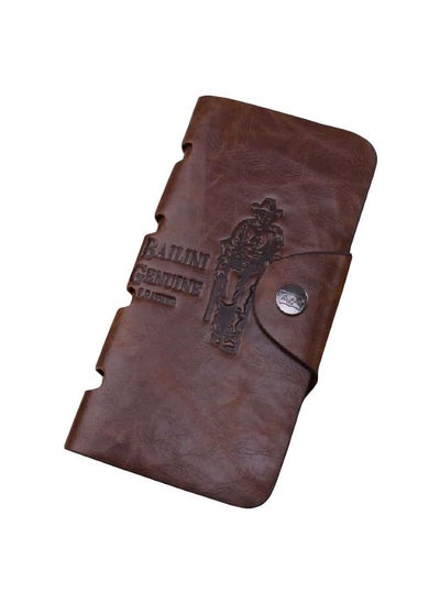 Buy Leather Card Holder Wallet Brown in UAE