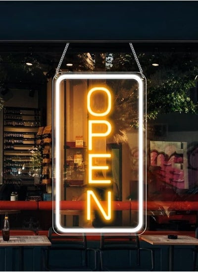 Buy Open Neon Sign, Business Luminous Signs, Hanging Electric Signs, Electronic Lighting Signs for Shops, Offices, Snack Shops, Window Stores (Vertical 16x9'') in UAE