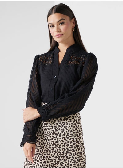 اشتري Lace Trim Top في الامارات