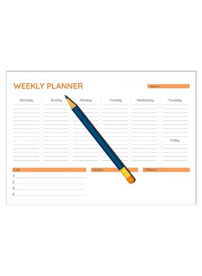 Buy To Do Weekly Planner A4 52 Sheets in Egypt