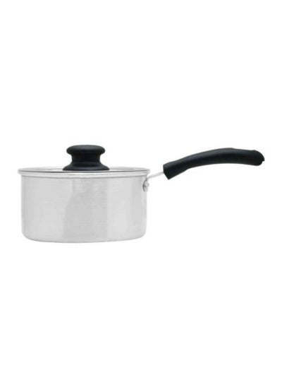 اشتري Aluminium Saucepan With Cover Matt Finish في الامارات