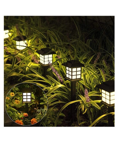 Buy Solar Garden Lights 2 Pack Solar Path Lights Solar Walkway Lights Outdoor Solar Pathway Lights Outdoor Waterproof for Garden Patio Yard Landscape Pathway and DrivewayWarm White in UAE