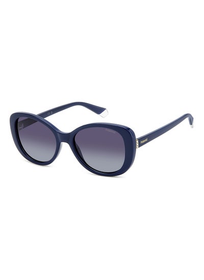 Buy Women's Polarized Rectangular Sunglasses - Pld 4154/S/X Blue Millimeter - Lens Size: 55 Mm in UAE