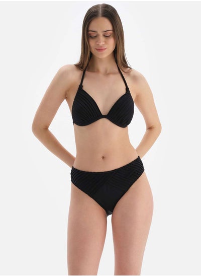 Buy High Leg Ruched Bikini Bottom in UAE