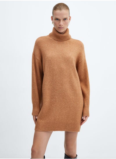 Buy Turtle Neck Knitted Dress in UAE