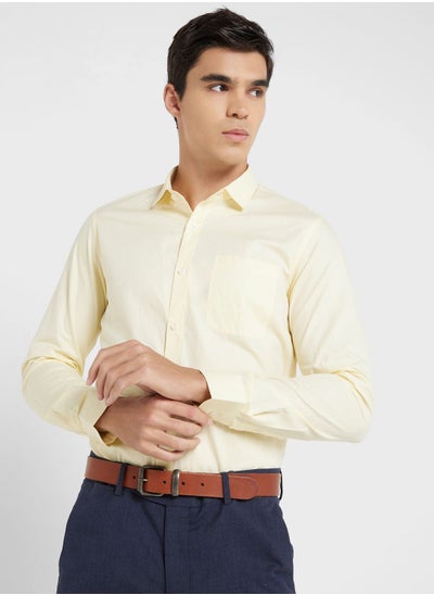 اشتري Pure Cotton Formal Shirt With Full Sleeve & Semi Cutaway Collar في الامارات