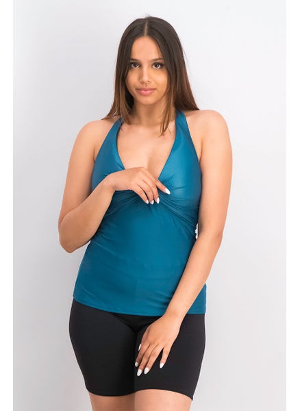 اشتري Women Twist,Front Halter Tankini Top, Tea في السعودية