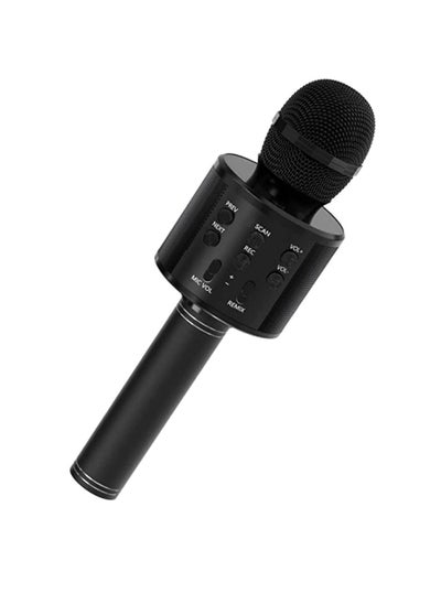 Buy Portable Handheld Karaoke Wireless Microphone With Bluetooth Speaker WS-858 Black in UAE