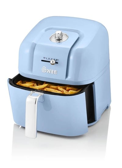 Buy Retro 6L Manual Air Fryer with Rapid Air Circulation, Adjustable Temperature, 60 Minute Timer, 1800W Retro Blue in UAE