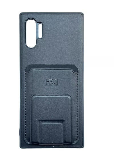 Buy Back Cover Leather Case HDD With a wallet to insert cards and use it as a mobile stand Compatible with Samsung Galaxy Note 10 Pro Black in Egypt