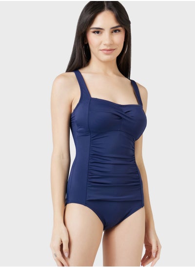 Buy Ruched High Waist Swimsuit in Saudi Arabia