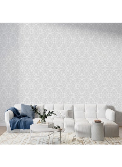 Buy Moroccan Seamless Patterns Background  Fabric Wallpaper Covers An Area ​​Up To 4.2Mx3M With Adhesive And Smoothing Tool in Egypt