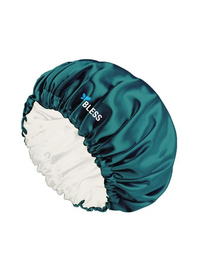 Buy Bless satin bonnet - Petrol green in Egypt