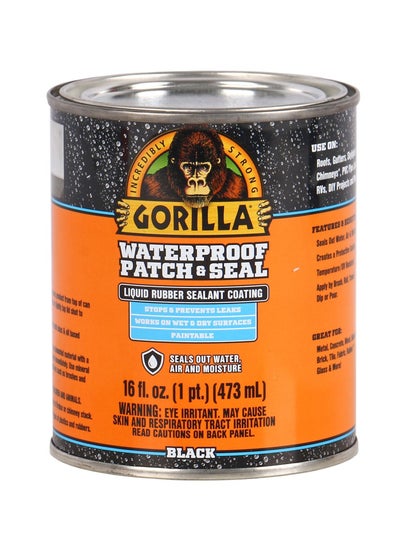 Buy Gorilla Waterproof Patch & Seal Liquid, Black, 16 ounces, 1 Pack in UAE