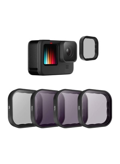 Buy TELESIN 4-Pack Lens Filter CPL ND8 ND16 ND32 for GoPro HERO11 HERO10 HERO9 in UAE