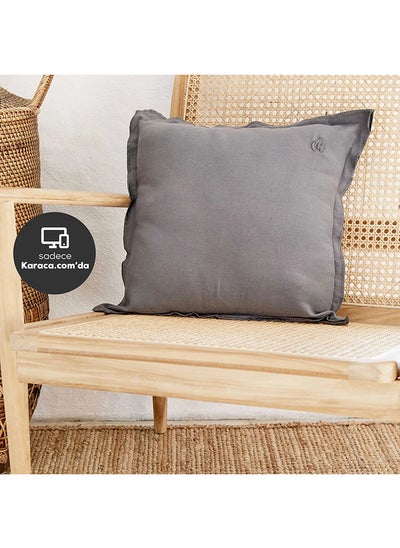 اشتري Home 4 Element Dark Gray Filled Flat Pillow 45x45cm في الامارات